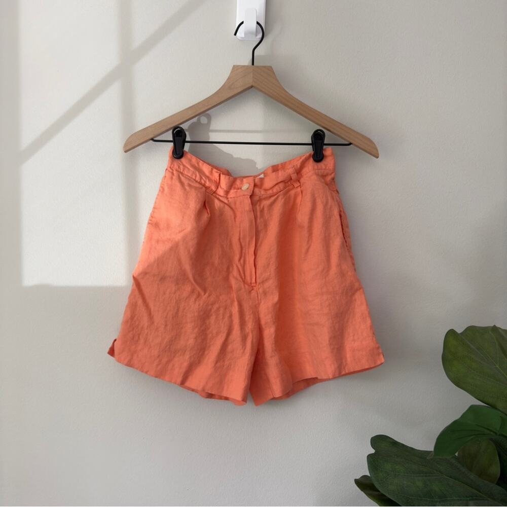 United Colors Of Benetton High-Waist Coral Linen Shorts 42